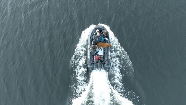 high speed fishing adventure on an inflatable boat