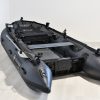 grey inflatable boat with EVA foam on aluminum floor