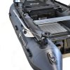 grey inflatable boat with EVA foam on aluminum floor