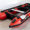 view of interior on red inflatable boat