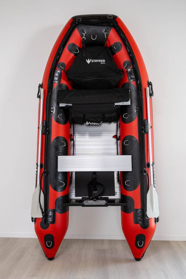 view of interior on red inflatable boat