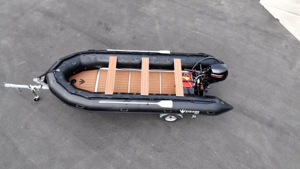 complete inflatable boat package ready to go on a trailer for your next adventure