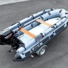 inflatable jet boat with tunnel hull outfitted with 25HP jet outboard by mercury