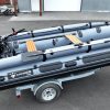 inflatable jet boat with tunnel hull outfitted with 25HP jet outboard by mercury