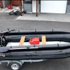 inflatable jet boat with air floor and mercury 40hp jet outboard