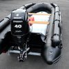 inflatable jet boat with air floor and mercury 40hp jet outboard