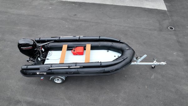 inflatable jet boat with air floor and mercury 40hp jet outboard