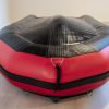 Red and black Stryker Inflatable Boat with inflatable keel bottom underbelly