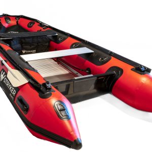 Red and black Stryker Inflatable Boat with inflatable keel